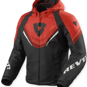 Kurtka motocyklowa tekstylna REV’IT! Quantum 3 H2O czarno-czerwona Wysoka jakość