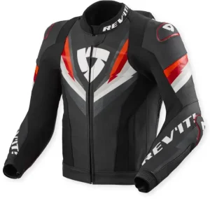 Najlepsza cena Kurtka motocyklowa skórzana REV’IT! Quantum 3 Pro czarno-czerwona