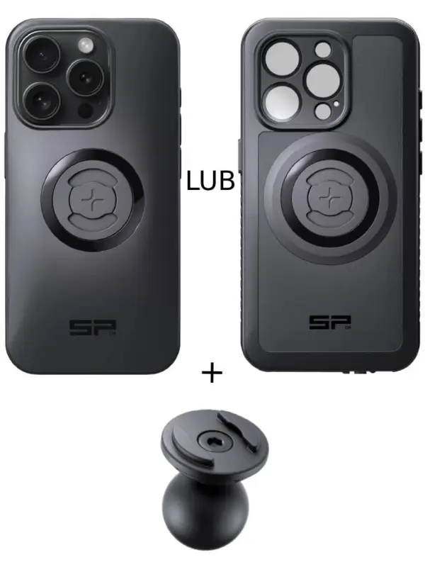Zestaw: etui na telefon iPhone 15 Pro + uchwyt kulowy Pro SPC+ SP Connect Szybka wysyłka