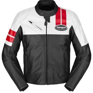 Kurtka motocyklowa skórzana Spidi Roar biało-czerwono-czarna Szybka dostawa