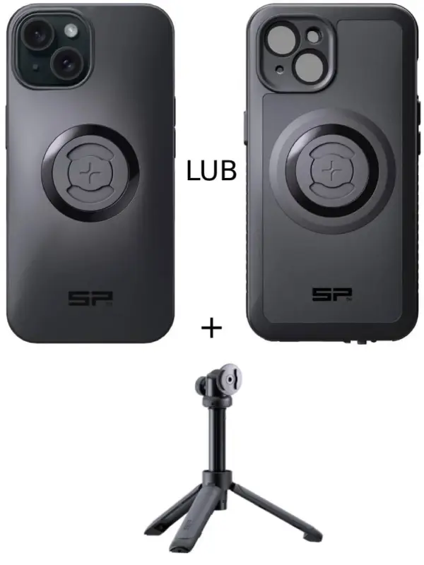 Rabat Zestaw: etui na telefon iPhone 15 + statyw/selfie stick SPC+ SP Connect