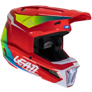 Kask enduro Leatt Moto 2.5 V25 czerwono-niebiesko-żółty Wyprzedaż