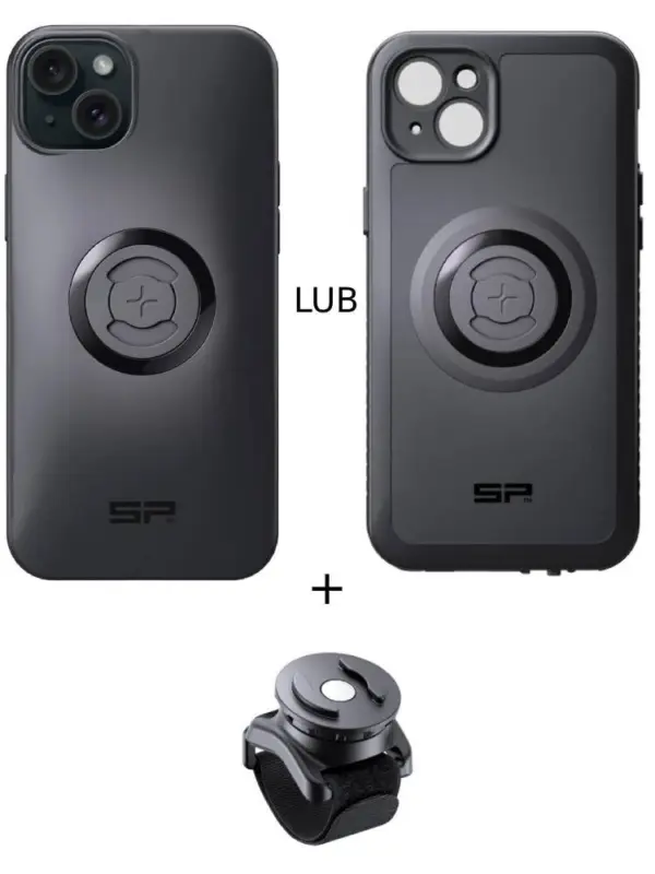 Zestaw: etui na telefon iPhone 15 Plus + uchwyt na rzep SPC+ SP Connect Łatwy zwrot