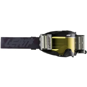 Gogle motocyklowe Leatt Velocity 5.5 Roll-Off Stealth z przyciemnianą żółtą szybką Ostatnie sztuki