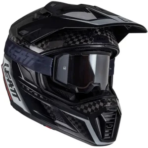 Tani Kask adventure Leatt Kit Adv 9.5 V25 z goglami czarny