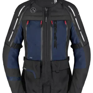 Kurtka motocyklowa damska tekstylna Spidi 4 Season V3 czarno-niebieska Popularny