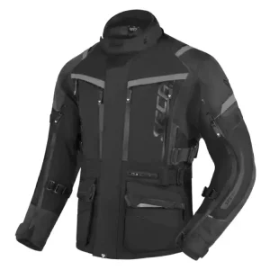 Kurtka motocyklowa tekstylna Seca Arrakis III czarna Wyprzedaż
