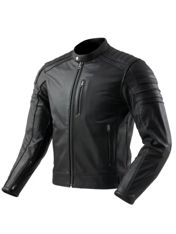 Premium Kurtka motocyklowa skórzana Ozone Colt czarna