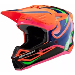 Wyjątkowa oferta Kask enduro dziecięcy Alpinestars SM3 Deegan pomarańczowo-różowo-fioletowe