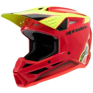 Nowy Kask enduro dziecięcy Alpinestars SM3 Fray czerwono-żółty
