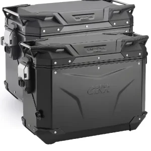 Zestaw kufrów bocznych GIVI Trekker Outback Evo Smart 44/37 aluminiowych, czarnych [bez wkładek SLR; poj.: prawy 44l, lewy: 37l] Zamów teraz