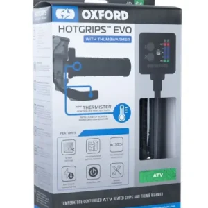 Manetki podgrzewane Oxford EVO ATV z panelem sterującym [22 mm] Łatwy zwrot