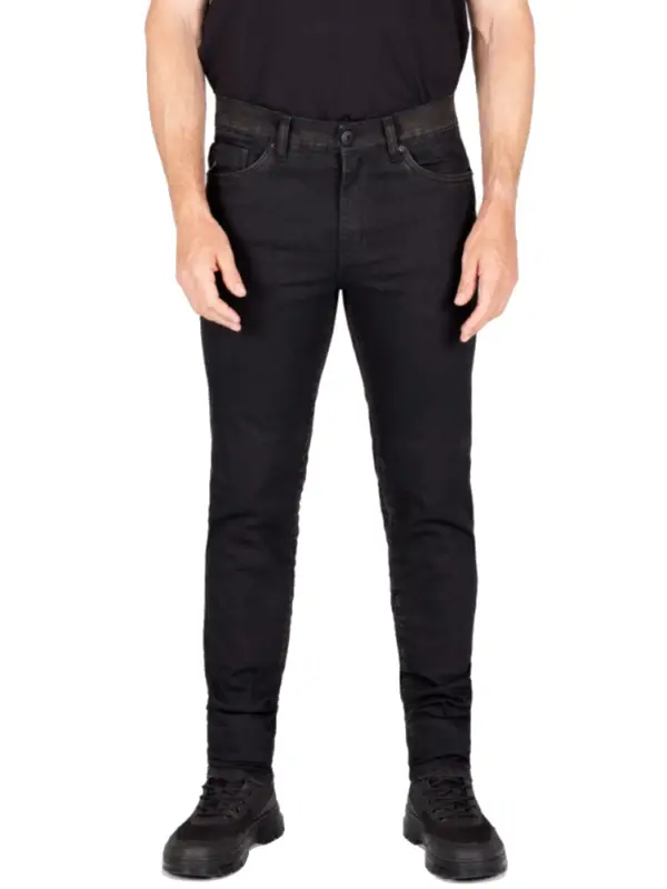 Jeansy motocyklowe Knox Colton Slim Aged Black Rust czarne Promocja