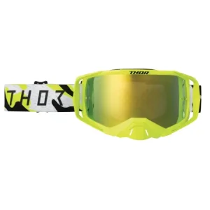 Wyjątkowa oferta Gogle motocyklowe Thor Activate z żółtą lustrzaną szybką żółte