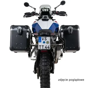 Zestaw: kufry boczne czarne Zega Evo X + stelaże czarne Touratech BMW F 900 GS (24-) [poj.: 45+45l] Bezpieczne zakupy