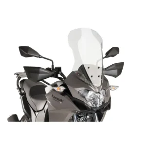 Bezpieczne zakupy Szyba motocyklowa turystyczna Puig Kawasaki Versys-X 300 (17-20)/ Versys-X 300 Adventure (17-20)/ Versys-X 300 Urban (17-20) przeźroczysta
