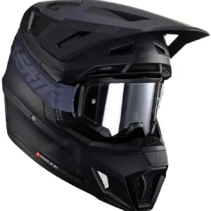 Kask enduro Leatt Moto 7.5 V25 Stealth z goglami czarno-niebieskimi Hit cenowy