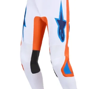 Spodnie cross Alpinestars MX Fluid Grid biało-pomarańczowo-niebieskie Najlepsza cena