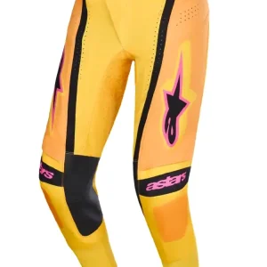 Oferta czasowa Spodnie cross Alpinestars MX Techstar Nomur pomarańczowo-żółto-czarne