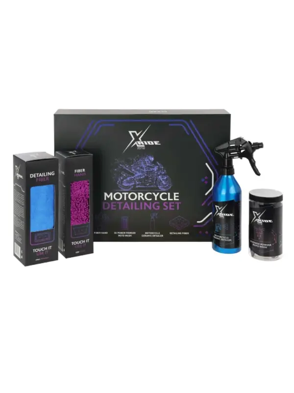 Zestaw do pielęgnacji motocykla Xzone Ride - mycie, detailer, mikrofibry Wyprzedaż