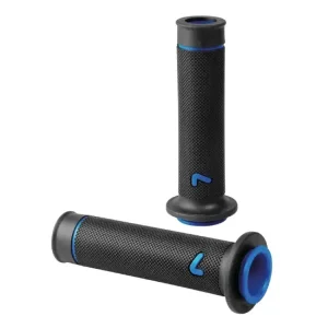 Manetki motocyklowe uniwersalne Lampa Sport-Grip niebieskie Premium