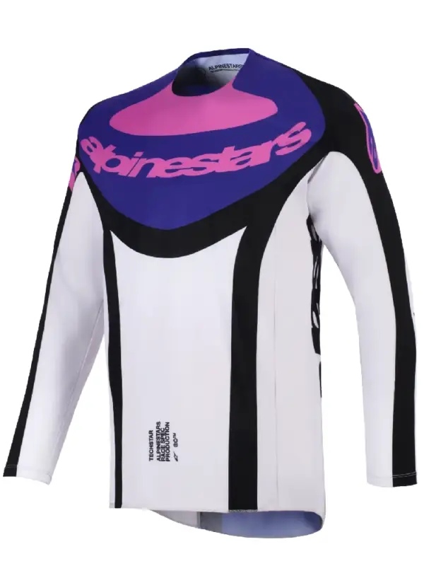 Bluza cross Alpinestars MX Techstar Knif szaro-niebiesko-fioletowa Promocja