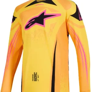 Popularny Bluza cross Alpinestars MX Techstar Nomur pomarańczowo-żółto-różowa
