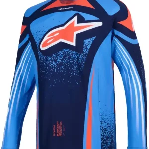 Oferta limitowana Bluza cross Alpinestars MX Techstar Nomur niebiesko-pomarańczowa
