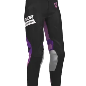 Spodnie cross damskie Thor Launchmode Bleach czarno-fioletowe Oferta limitowana