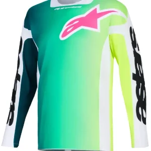 Ostatnia szansa Bluza cross Alpinestars MX Racer Portl zielono-biało-różowa
