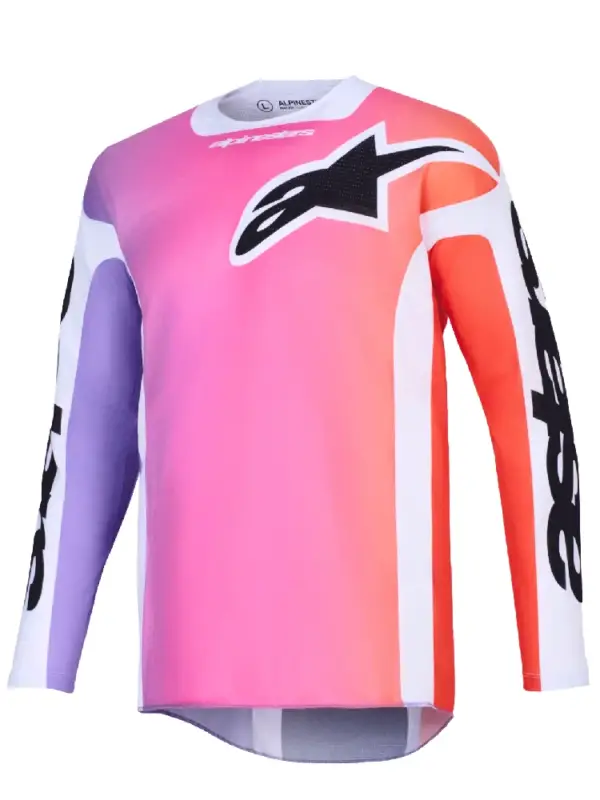 Super okazja Bluza cross Alpinestars MX Racer Air Portl fioletowo-różowo-biała