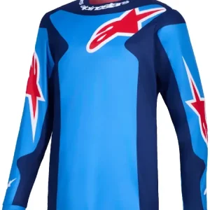 Popularny Bluza cross Alpinestars MX Fluid Grid niebiesko-czerwono-biała
