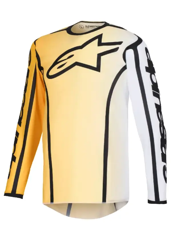 Ekspresowa dostawa Bluza cross Alpinestars MX Fluid Apex czarno-biało-żółta