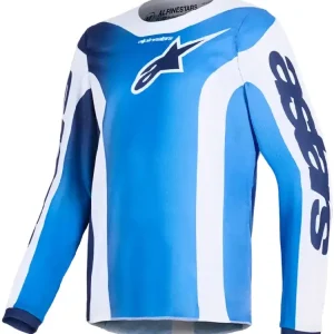 Najlepsza cena Bluza cross dziecięca Alpinestars MX Fluid Portl niebiesko-biała