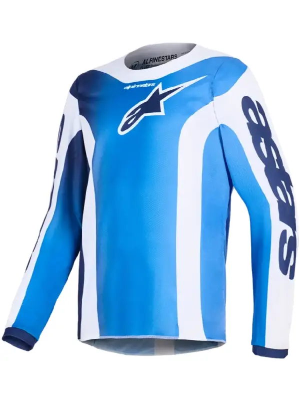 Najlepsza cena Bluza cross dziecięca Alpinestars MX Fluid Portl niebiesko-biała