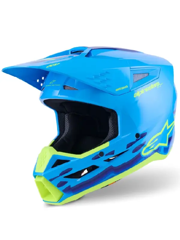 Kup teraz Kask enduro Alpinestars SM3 Force niebieski-fluo