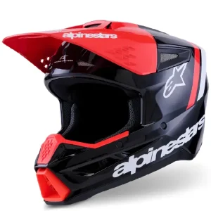 Niska cena Kask enduro Alpinestars SM3 Radium czarno-czerwono-biały