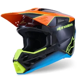 Szybka wysyłka Kask enduro Alpinestars SM3 Fray czarno-pomarańczowy-fluo
