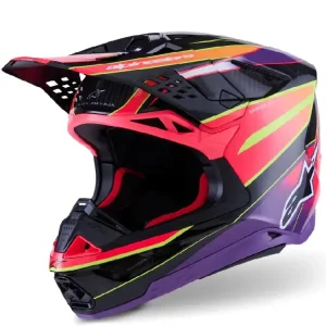 Kask enduro Alpinestars MX Supertech M10 Era różowo-fioletowy-fluo Popularny