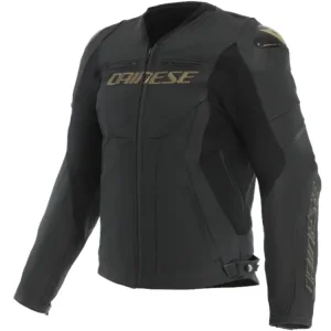 Sprawdź teraz Kurtka motocyklowa skórzana Dainese Racing 5 czarno-złota