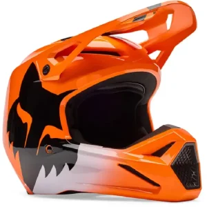 Kask enduro dziecięcy Fox V1 Shield czarno-pomarańczowy Wysoka jakość