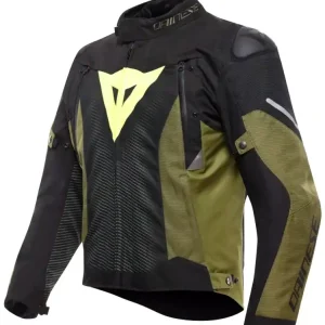 Tylko dziś Kurtka motocyklowa tekstylna Dainese Super Sprint D-Dry czarno-zielona-fluo