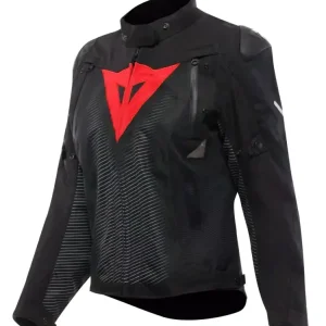 Tani Kurtka motocyklowa damska tekstylna Dainese Super Sprint D-Dry czarno-czerwona