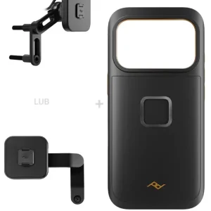 Hit sprzedaży Zestaw na motocykl: etui Peak Design Mobile Gnar Case do smartfona Iphone 17 Pro z mocowaniem motocykla