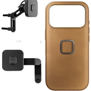Wysoka jakość Zestaw na motocykl: etui Peak Design Mobile Everyday Clarino Case iPhone 17 Pro z mocowaniem motocykla