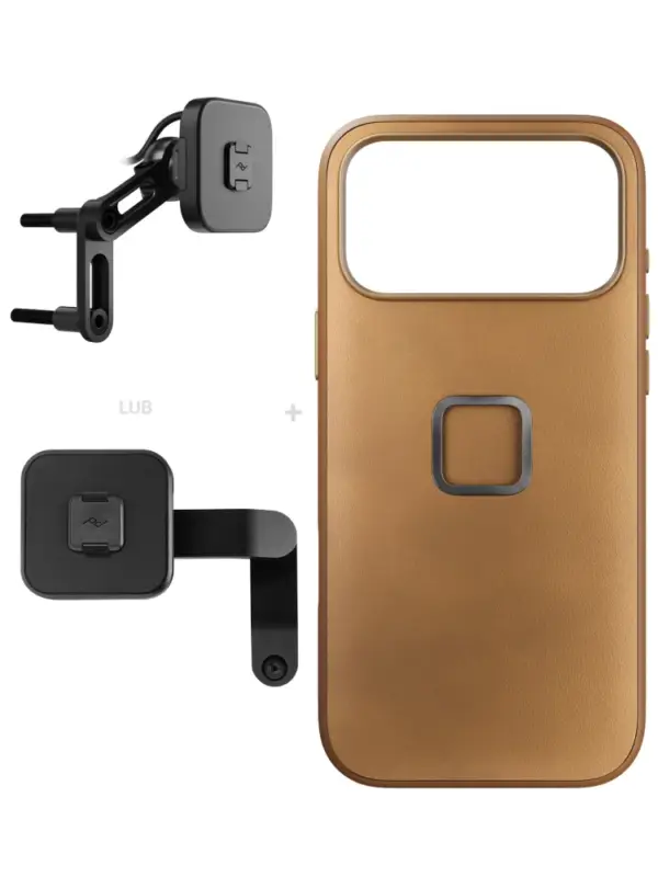 Zestaw na motocykl: etui Peak Design Mobile Everyday Clarino Case iPhone 17 Pro Max z mocowaniem motocykla Okazja