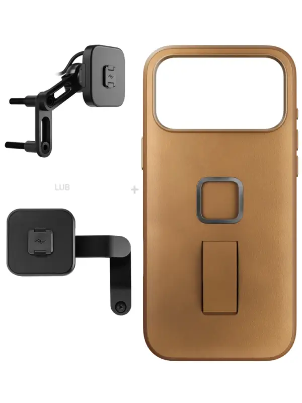Zamów dziś Zestaw na motocykl: etui Peak Design Mobile Everyday Clarino Loop iPhone 17 Pro Max z mocowaniem motocykla