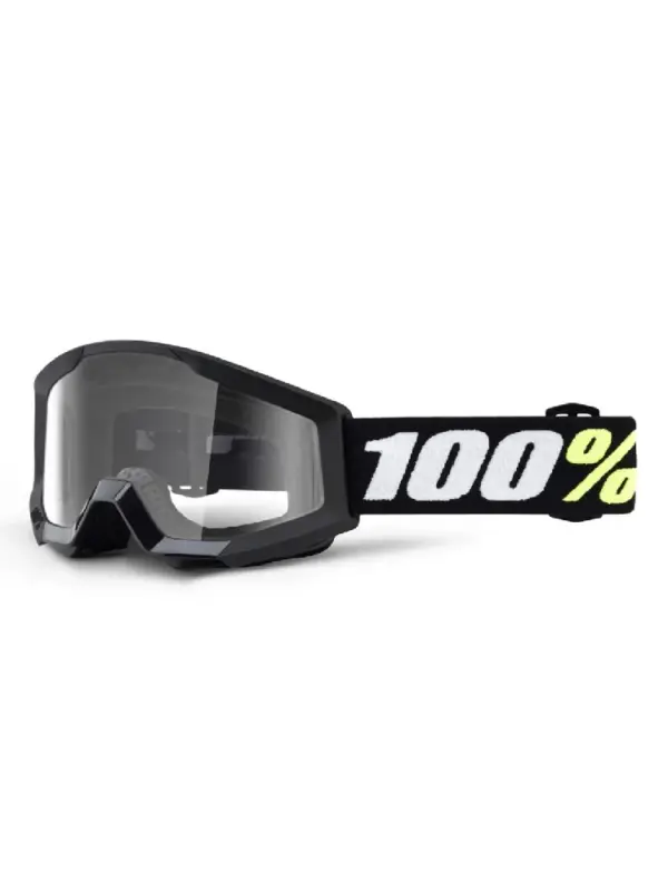 Gogle motocyklowe dziecięce 100% Strata Mini z przezroczystą szybką czarne Zamów teraz