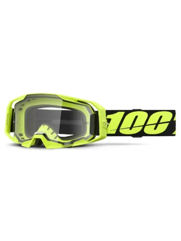 Gogle motocyklowe 100% ARmatic z przeźroczystą szybką czarne-fluo Hit cenowy