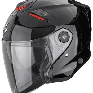 Kask otwarty Scorpion EXO-GT Jet Solid czarny połysk Hit sprzedaży